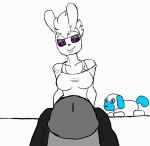 animated anthro black_sclera christel_bunny christomwow clothed clothing female foot_fetish footjob hair humanoid_penis lagomorph looking_at_viewer male male/female mammal penis plushie purple_eyes sex smile solo_focus 