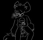  2019 anthro anthro_penetrated balls biped black_and_white bodily_fluids canid canine cum cum_in_pussy cum_in_uterus cum_inside digital_media_(artwork) disembodied_penis erection fennec fox genital_fluids internal intersex intersex/male intersex_penetrated male male_penetrating mammal monochrome open_mouth penetration penis pussy sex simple_background somethingunique tongue tongue_out uterus vaginal vaginal_penetration 