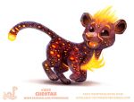  cheetah cryptid-creations felid feline feral fire mammal smile solo 