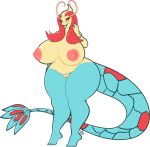  alpha_channel areola bedroom_eyes belly big_areola big_belly big_breasts big_butt blue_skin blush breasts butt female hair half-closed_eyes hi_res huge_breasts long_hair long_tail looking_at_viewer milotic nintendo nipples pink_areola pink_breasts pok&eacute;mon pok&eacute;mon_(species) pok&eacute;morph pussy red_eyes red_hair seductive slightly_chubby smile solo tan_skin tehbuttercookie thick_tail thick_thighs video_games voluptuous wide_hips 