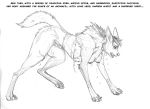  arania breasts canid canine clothing digitigrade english_text fangs female feral fur graphite_(artwork) greyscale hair hindpaw human_to_feral jewelry leg_markings mammal mane maned_wolf markings monochrome necklace nipples open_mouth paws pencil_(artwork) socks_(marking) solo species_transformation text torn_clothing traditional_media_(artwork) transformation 
