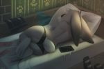  2019 anthro butt cellphone clothing disney female judy_hopps lagomorph leporid lying mammal miles_df panties phone pillow pink_nose rabbit sleeping solo underwear zootopia 