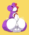  absurd_res anus balls blush butt hi_res komdog male mario_bros nintendo presenting puffy_anus purple_yoshi solo video_games wiggle yoshi 