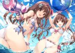  aomi_kanon aomi_maika ass bikini cameltoe cleavage gun karory swimsuits underboob wet 