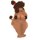  absurd_res anthro breasts brown_nipples canid canine canis domestic_dog female fuzefurry hi_res mammal nipples nude poodle pussy tagme 