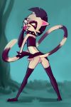  2019 beleth_(floraverse) collar domestic_cat felid feline felis female floraverse hi_res mammal mohawk_(disambiguation) pussy solo unknown_artist webcomic 