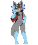  2019 anthro bikini clothing dessert digital_media_(artwork) female flat_chested food hi_res hybrid ice_cream lucario mammal may_(kojondian) multi_tail nintendo pok&eacute;mon pok&eacute;mon_(species) poochyena pussy raveneevee solo swimwear video_games zoroark 