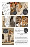  2018 antelope bovid clock clothed clothing comic dialogue felid female happy hi_res horn kimmykun mammal pantherine portuguese_text purple_eyes text tiger translation_request typing 