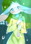  2019 anthro eyewear female glasses hi_res lagomorph leporid looking_at_viewer mammal rabbit raining smile solo umbrella umisag85rabb99 