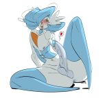 anus balls blush clothed clothing crossdressing erection gardevoir girly humanoid_penis male nintendo nipples open_mouth penis pok&eacute;mon pok&eacute;mon_(species) slb solo spread_legs spreading thick_thighs vein video_games 