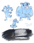  2019 anthro blue&#039;s_clues blue_(blue&#039;s_clues) blue_fur canid canine canis cursed_image digital_media_(artwork) domestic_dog fur male mammal muscular muscular_male nickelodeon simple_background sketch solo themuffinly white_background 