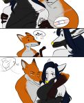  2019 absurd_res agatha_vulpes anthro breasts canid canine comic female fox fur glory_hole hi_res hug male mammal mitsuhide_vulpes myron_morgulus nude pregnancy_test 