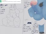  2019 4:3 anthro anthrofied ask_blog balls big_balls big_penis blue_fur canid canine digital_media_(artwork) erection fellatio fur how-to humanoid_penis jewelry lucario lucas_(ppt) male mammal nintendo nude oral penile penis piercing pleasantlyplumpthiccness pok&eacute;mon pok&eacute;mon_(species) pok&eacute;morph presenting presenting_penis pubes sex simple_background sitting smile tongue tongue_out video_games 