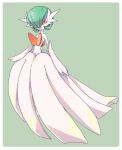  2013 alternate_version_at_source female flat_chested full-length_portrait green_hair hair mega_evolution mega_gardevoir nintendo not_furry pok&eacute;mon pok&eacute;mon_(species) portrait red_eyes simple_background video_games white_skin おじぎ 