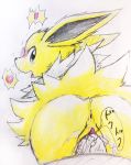  &lt;3 anus black_nose blush bodily_fluids bubble_butt butt drooling duo ears_back eeveelution eiroru faceless_male female female_focus female_penetrated feral feral_penetrated first_person_view fluffy fluffy_ears fluffy_tail fur genital_fluids hi_res japanese_text jolteon long_ears looking_back looking_pleasured male mammal motion_lines nintendo open_mouth penetration penis pivoted_ears pok&eacute;mon pok&eacute;mon_(species) pussy pussy_juice raised_tail rear_view red_eyes saliva shaking snout tears text tongue tongue_out traditional_media_(artwork) trembling vaginal vaginal_penetration video_games white_fur yellow_fur 