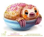  bowl cryptid-creations mammal pilosan sloth smile solo xenarthran 