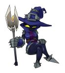  armor breasts clothing crossgender female footwear gauntlets gloves glowing glowing_eyes handwear hat headgear headwear hi_res humanoid league_of_legends looking_at_viewer lsw249 riot_games robe short_stack solo staff veigar video_games witch_hat yellow_eyes yordle 