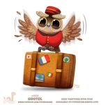  avian bird cryptid-creations hotel owl solo suitcase 
