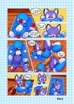  2017 absurd_res accident all_fours anal animal_genitalia animal_penis anthro bedroom blush bodily_fluids comic cub cum cum_inside dialogue diaper digital_media_(artwork) domestic_cat doraemon doraemon_(character) embarrassed english_text felid feline feline_penis felis genital_fluids hi_res in_cat inappropriate interspecies long_tail lying machine male male/male mammal missionary_position on_back oral orgasm penis rainy robot sex sex_toy sleeping sosowhoof speech_bubble television text toony young 