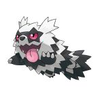  1:1 ambiguous_gender claws fangs galarian_zigzagoon hi_res nintendo official_art open_mouth pok&eacute;mon pok&eacute;mon_(species) regional_variant simple_background solo tongue video_games white_background 