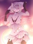  &lt;3 absurd_res breasts canid canine cleavage clothed clothing dancing dialogue dress female fox gloves handwear hat headgear headwear hi_res karma_faye legwear mammal marik_azemus34 smile solo sparkles stockings text underwear 