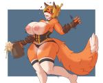  &lt;3 alcohol anthro beer beverage big_breasts biped blonde_hair breasts canid canine clothed clothing drunk drunk_bubbles female fingerless_gloves fox gloves hair handwear legwear mammal nipples one_eye_closed realm_royale signirsol solo substance_intoxication the_huntress_(realm_royale) thick_thighs thigh_highs voluptuous wide_hips 