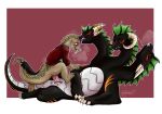  3_heads anthro anthro_on_feral bestiality bottomless clothed clothing dragon female feral hydra jacket khaoticvex licking lizard male male/female multi_head multifur reptile scalie sex tongue tongue_out topwear western_fence_lizard 