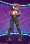  2019 anthro areola atryl avian avian_(starbound) beak breasts clothed clothing digital_media_(artwork) female hi_res looking_at_viewer nipples non-mammal_breasts open_beak open_mouth ruby_rustfeather solo starbound talons video_games yellow_beak 