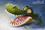  alligator alligatorid avian bird brush crocodilian cryptid-creations lily_pad plant reptile scalie stick toothbrush 