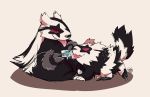  2019 black_fur blush duo eyes_closed feral food fur galarian_linoone galarian_zigzagoon ginnosuke hi_res nintendo pok&eacute;mon pok&eacute;mon_(species) popsicle regional_variant simple_background sitting tongue tongue_out video_games white_fur 