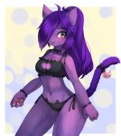  absurd_res anthro bell blush bracelet clothed clothing felid feline female hair hi_res jewelry lip_gloss long_hair makeup mammal nova-aurora ponytail solo standing talilly 