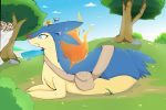  fire foxnick12 grass hi_res nintendo pok&eacute;mon pok&eacute;mon_(species) satchel tree typhlosion video_games 