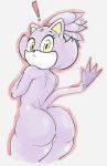  absurd_res anthro big_butt blaze_the_cat butt felid feline female fur hi_res huge_butt mammal nude pachislot simple_background solo sonic_(series) yellow_eyes 