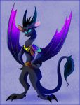  2018 absurd_res ambiguous_gender blue_eyes digital_media_(artwork) digitigrade dragon feral hi_res horn membrane_(anatomy) membranous_wings plaguedogs123 solo wings wyvern 