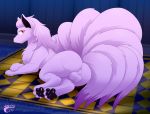  alternate_color backsack balls butt feral hi_res makoto177 male ninetales nintendo pok&eacute;mon pok&eacute;mon_(species) shy solo video_games 