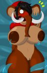  2019 absurd_res anthro beanie big_breasts blush breasts clothed clothing digital_media_(artwork) elephantid eyewear female fur glasses hair hat headgear headwear hi_res klr-rio mammal mammoth nipples open_mouth proboscidean pussy rina_(klr-rio) shirt_raised solo tentacles trunk tusks 