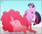  absurd_res anthro big_breasts breasts duo equid female friendship_is_magic hi_res horn mammal my_little_pony nude pinkie_pie_(mlp) tatemil twilight_sparkle_(mlp) winged_unicorn wings 