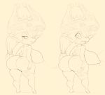  absurd_res big_breasts big_butt bodily_fluids breast_expansion breasts butt butt_expansion expansion female hair hi_res huge_breasts huge_butt humanoid humanoid_pointy_ears imp lactating looking_back midna monochrome multiple_images nintendo nipples purple_yoshi_draws short_stack sketch solo the_legend_of_zelda twili twilight_princess video_games wide_hips 