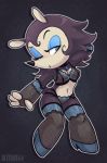  2019 animal_crossing anthro bitebox64 breasts clothed clothing eulipotyphlan female fur hedgehog labelle_able legwear lingerie mammal navel nintendo one_eye_closed panties simple_background smile solo stockings underwear video_games wink 