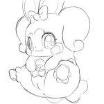  1:1 anthro black_and_white clothing cocotama female fur hair hirake!_cocotama looking_at_viewer mammal monochrome panties pussy ribbon_(cocotama) ribbons sketch solo translucent translucent_clothing translucent_panties translucent_underwear underwear 九尾 
