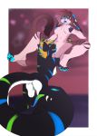  2019 4_toes 5_fingers alpha_channel anthro anthro_on_anthro anus areola autocunnilingus black_fur blue_eyelashes blue_nipples blue_nose blue_pawpads blue_pussy blue_tongue breast_fondling breasts canid canine canis digital_media_(artwork) domestic_dog duo ear_piercing excitedcargoyle female female/female fingers fondling fur hand_on_breast hand_on_head hi_res horn hybrid mammal masturbation nipples open_mouth oral oral_masturbation pawpads piercing pussy simple_background tail_mouth teeth toes tongue transparent_background vaginal vaginal_masturbation 