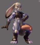  anthro balls big_balls big_penis crossgender disney glistening hi_res humanoid_penis judy_hopps lagomorph leporid male mammal mot penis rabbit rubber solo zootopia 