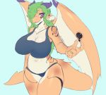  absurd_res anthro big_breasts breasts cleavage clothed clothing dovecake dragon female hi_res panties underwear 