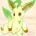  eeveelution leaf_tail leafeon male nintendo pok&#233;mon pokemon solo video_games 