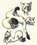  2019 5_fingers anthro arctic_fox black_nose blue_eyes breasts canid canine digital_media_(artwork) female fingers fox fur hair lukiri mammal nude open_mouth solo teeth tongue white_fur white_hair 