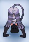  &lt;3 3_toes anthro balls black_hair butt cactuscattus_(artist) cheeky domestic_cat feet felid feline felis girly hair hi_res invalid_color male mammal penis presenting presenting_hindquarters purpura_princate_(character) solo toes upside_down 