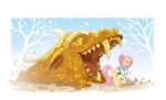  2019 clothing discord_(mlp) draconequus equid equine fangs fluttershy_(mlp) friendship_is_magic gloves handwear hi_res ladychimaera mammal monster my_little_pony pterippus scarf wings 