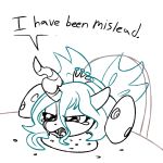  arthropod bodily_fluids changeling fangs female friendship_is_magic horn insect_wings my_little_pony queen_chrysalis_(mlp) reaction_image skoon solo tears wings 