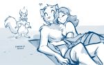  2019 ? anthro bare_shoulders breasts canid canine canis cleavage clothed clothing confusion cuddling eyes_closed female feral group hi_res hug human keidran lying male mammal maren_taverndatter monochrome mrs._nibbly neck_bow nuzzling on_back partially_clothed ribbons rodent sciurid semi-anthro shocked side_boob simple_background sketch smile surprise sythe_(twokinds) tom_fischbach topless tree_squirrel twokinds webcomic white_background wolf 