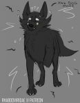  bec_noir bodily_fluids canid canine canis clenched_teeth conditional_dnp digital_drawing_(artwork) digital_media_(artwork) domestic_dog empty_eyes fangs hi_res homestuck mammal ms_paint_adventures scar sweat teeth webcomic white_eyes wolftacos 